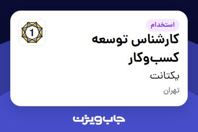 استخدام کارشناس توسعه کسب‌وکار در یکتانت