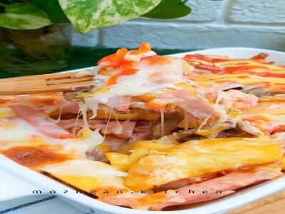 بشقاب داغ فوری و خوشمزه بدون گوشت