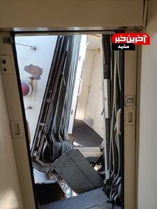 عکس/ تصویری از قطار حادثه دیده در مسیر راه آهن مشهد