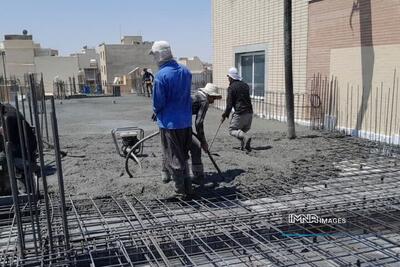 اتمام بتن‌ریزی طبقه سوم پارکینگ طبقاتی مصلای اصفهان
