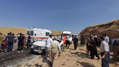 مصدومیت ۱۷ نفر بر اثر ۲ حادثه رانندگی در کردستان