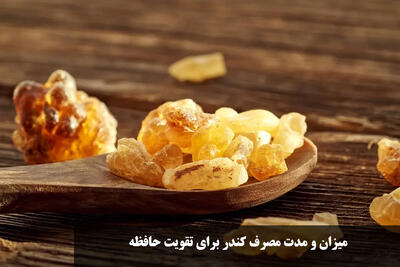 میزان و مدت مصرف کندر برای تقویت حافظه + خواص خوردن کندر صبح ناشتا