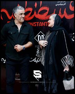 عکس/ نگاه بامزه نعیمه نظام‌دوست و پژمان جمشیدی در یک مراسم