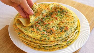 طرز تهیه پنکیک با سبزیجات : در یک ماه 10 کیلوگرم وزن کم کردم !
