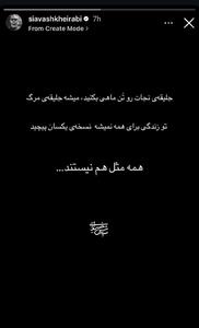 عکس/ استوری پندآموز سیاوش خیرابی با متنی معنادار | اقتصاد24