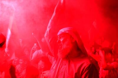 تصاویر؛ جشن و پایکوبی سوری‌ها هنگام سخنرانی جولانی در سازمان ملل