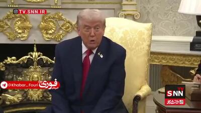 نشان جنگنده اف35 بر روی کت ترامپ در دیدار با اردوغان