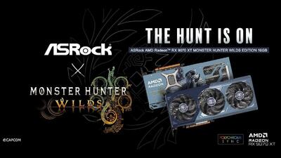 کارت گرافیک ازراک AMD Radeon RX 9070 XT نسخه ویژه Monster Hunter Wilds معرفی شد