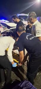 نجات سرنشین محبوس شده در خودرو سواری با تلاش نجاتگران سازمان آتش‌نشانی شوش