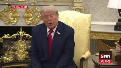 نشان جنگنده اف ۳۵ بر روی کت ترامپ در دیدار با اردوغان