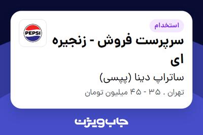 استخدام سرپرست فروش - زنجیره ای - آقا در ساتراپ دینا (پپسی)