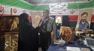 نمایش جلوه‌های هنر، علم هنر و فرهنگ در غرفه دانشگاه ملی مهارت دختران سمنان در کنگره شهدا