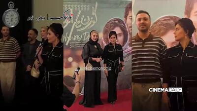 رقص و پوشش جنجالی الناز شاکردوست در اکران یک فیلم