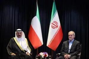 دیدار و گفتگوی پزشکیان با ولیعهد کویت