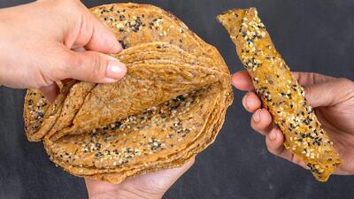طرز تهیه نان جو دوسر سالم برای کاهش وزن، فقط جو دوسر بدون آرد !