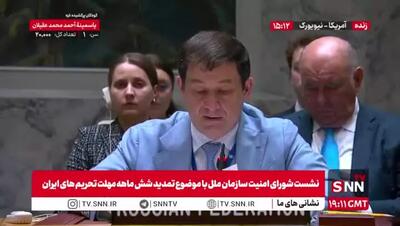 نماینده روسیه در نشست شورای امنیت سازمان ملل: با عقب افتادن اسنپ بک ما فرصت بیشتری داریم تا مشکلات را حل کنیم