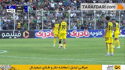 گل زیبای احسان حاج صفی به خیبر خرم آباد از روی ضربه آزاد (خیبر خرم آباد 0-1 سپاهان) - پارس فوتبال