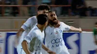 فیلم/ شلیک زیبای مهران احمدی و گل اول استقلال به شمس آذر - پارس فوتبال