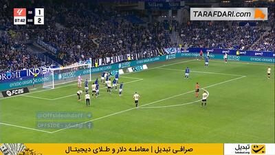 گل رونالد آرائوخو به اویدو (رئال اویدو 1-3 بارسلونا) - پارس فوتبال