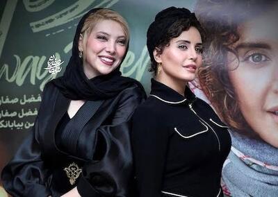 استایل خارج عرف الناز شاکردوست و صدف اسپهبدی در اکران «گوزن‌های اتوبان» + فیلم