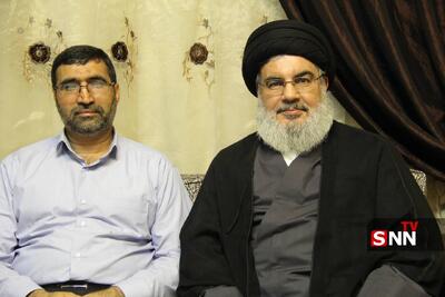 عکس/ تصویری دیده‌نشده از شهید حاج محمود باقری در کنار شهید نصرالله