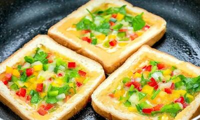 طرز تهیه میان وعده مقوی با نان تست برای بچه‌ ها