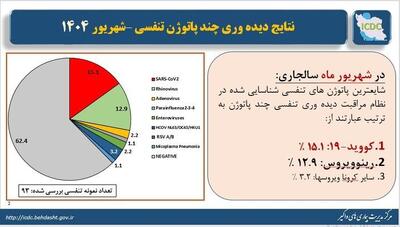 اینفوگرافی/ کرونا صدرنشین ویروس‌های تنفسی در شهریور ماه | اقتصاد24