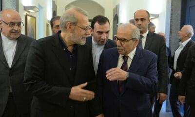 نخست‌وزیر لبنان در دیدار لاریجانی:روابط بیروت و تهران باید بر احترام متقابل به حاکمیت طرفین استوار باشد / رهایی لبنان تنها با یک دولت واحد، یک ارتش واحد و نهادهای قانون اساسی که حاکمیت را حفظ و کرامت را صیانت کنند، ممکن است / وفاداری به فداکاری‌های [سید حسن] نصرالله و [شیخ] صفی‌الدین تنها با وحدت مواضع و گردآمدن حول طرح دولت محقق می‌شود