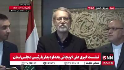 لاریجانی: داریم دنبال می‌کنیم که مسئله بازسازی خانه‌های تخریب شده لبنان انجام شود