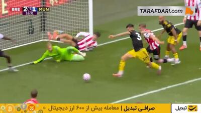 گل بنیامین ششکو به برنتفورد (برنتفورد 2-1 منچستریونایتد) - پارس فوتبال