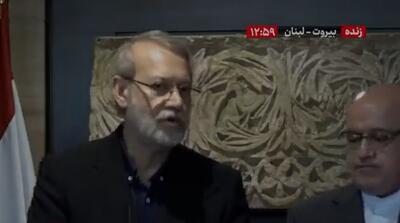لاریجانی: داریم دنبال می‌کنیم که مسئله بازسازی خانه‌های تخریب شده لبنان انجام شود