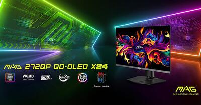 مانیتور گیمینگ QD-OLED MSI با قیمت ۳۲۲ دلار معرفی شد + تصویر