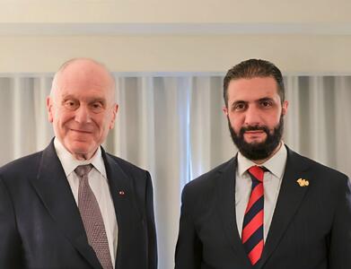 جولانی با رونالد لاودر رئیس کنگره جهانی یهودیان در نمایندگی سوریه در نیویورک دیدار کرد
