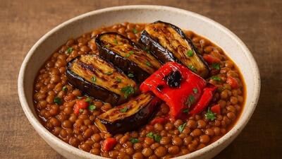 عدسی بادمجان کبابی / غذای خوشمزه سریع و مقوی با طعم متفاوت