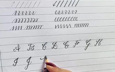 آموزش قدم به قدم خوشنویسی حروف انگلیسی