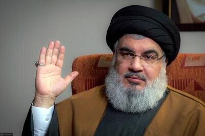 تصویری از چهره غمگین پسر سید حسن نصرالله در مراسم پدرش | عکس
