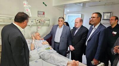 عیادت اعضای فراکسیون شاهد و ایثارگر مجلس از جانبازان و ایثارگران در بیمارستان ساسان