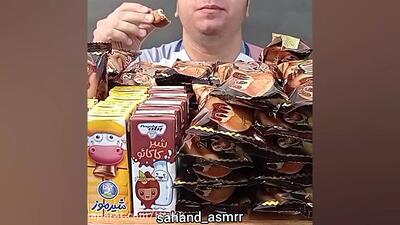 چالش فود آسمر / ویدئو جدید / سهند فود چالش خوردن کیک دوقلو