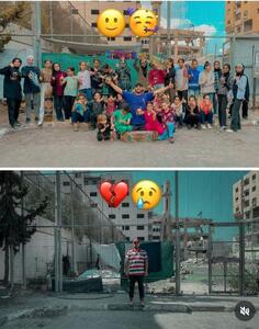 عکسی غم انگیز از تیم اسکیت غزه
