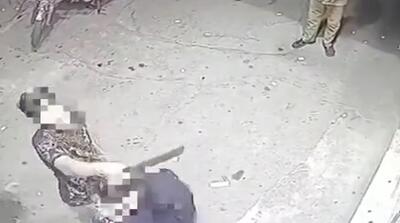 لحظه زمین گیر کردن شرور به ضرب گلوله