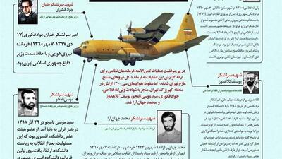 هفتم مهرماه سالروز شهادت فرماندهان با سقوط هواپیمای سی ۱۳۰ در کهریزک