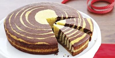 طرز تهیه کیک زبرا ، کیک دو رنگ