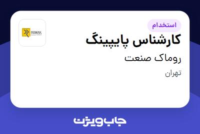 استخدام کارشناس پایپینگ در روماک صنعت
