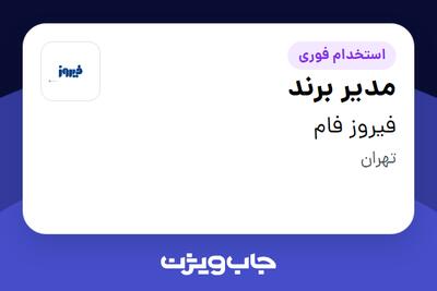 استخدام مدیر برند در فیروز فام