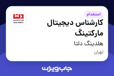 استخدام کارشناس دیجیتال مارکتینگ در هلدینگ دلتا