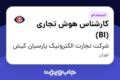 استخدام کارشناس هوش تجاری (BI) در شرکت تجارت الکترونیک پارسیان کیش