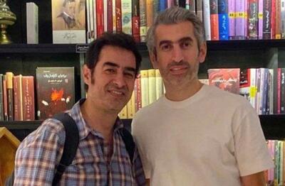 قاب مشترک مجتبی جباری و شهاب حسینی در اکران ِیک فیلم سینمایی - پارس فوتبال