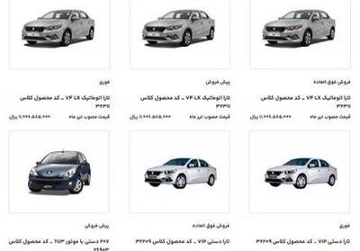 اختلاف قیمت 125 تا 250 میلیونی 11 محصول ایران‌ خودرو با بازار + جدول