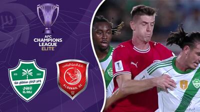 خلاصه بازی الدحیل 2 - الاهلی 2