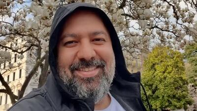 قاب روز | عکس دیدنی و جدید علی اوجی و نرگس محمدی در کنار بازیکن فوتبال مشهور